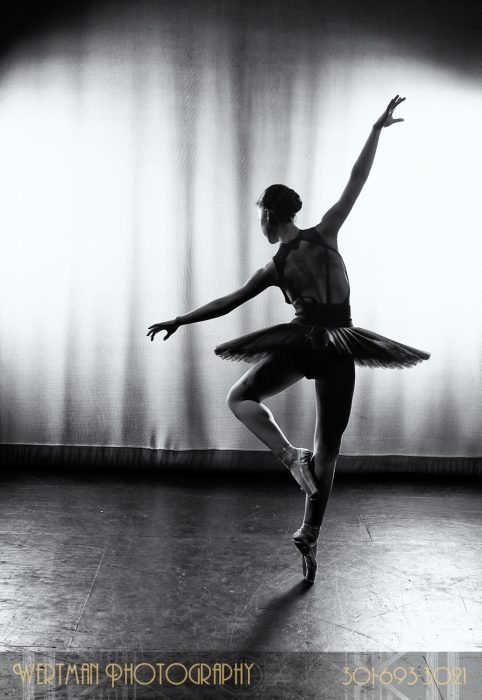 on pointe